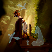 Bosque. Digital Illustration, Drawing, Digital Drawing, and Character Design project by Josefina Duciak - 03.10.2025