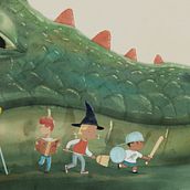 Dragon hunters Ein Projekt aus dem Bereich Kinderillustration, Aquarellmalerei, Stor, telling, Erzählung und Digitale Illustration von Ilya Guk - 10.03.2025
