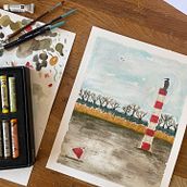 Paesaggio multimediale. Un progetto di Illustrazione tradizionale, Pittura, Pittura ad acquerello e Sketchbook di jobabbb - 11.03.2025