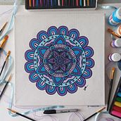Mandala Chikitos . Acr, lic Painting, Drawing, Painting, Traditional illustration, Design, Creativit, Artistic Drawing, and Color Theor project by Andrea Elizabeth Pedraza Monter - 03.12.2025