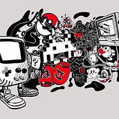 VidéoGames. Design, Digital Illustration, Digital Painting, and Traditional illustration project by laurannetheret11 - 03.12.2025