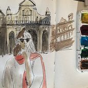 My final project. Esboçado, Criatividade, Desenho, Ilustração tradicional, Pintura em aquarela, e Sketchbook projeto de Dina Soliman - 13.03.2025