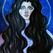 Galaktische Muse Ein Projekt aus dem Bereich Zeichnung, Malerei, Kreativität und Bleistiftzeichnung von beata_dajka - 17.03.2025