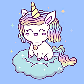 Isabella the Unicorn. Digital Illustration, Graphic Design, Drawing, and Sketching project by Evelin - 03.17.2025