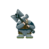 El Guerrero Pixel Art. Character Design, Video Games, Pixel Art, and Game Design project by María Chinchilla - 03.17.2025