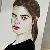 My first watercolour portrait: Mon encore inconnue . % Livinda Christy Monica tarafından hazırlanan Sulubo, a Resim, Kalem Çizimi, Eskiz çizimi, Tablo, Ve Çizim projesi - 03.18.2025