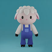 Ovejita tierna. Un progetto di Modellazione 3D, Character design, Illustrazione digitale, Illustrazione tradizionale e Manga di soacristal - 18.03.2025