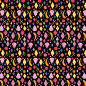 Diseño de estampado textil con sellos. Un progetto di Design di accessori, Costume design, Illustrazione tradizionale, Fashion design, Stampa, Pattern design e Stampa tessile di Amira Sofia Castro - 18.03.2025