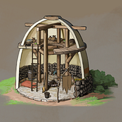 Oasis Hut Ein Projekt aus dem Bereich Concept Art, Digitale Zeichnung, Digitale Illustration und Digitale Malerei von vynguy05 - 19.03.2025