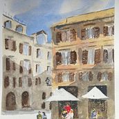 Italy cityscape . Pictura și Pictură în acuarelă de Marietta Mastoropoulou - 03.19.2025