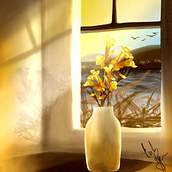 Vista da Janela. Un proyecto de Concept Art, Ilustración digital, Pintura digital y Teoría del color de Eveli Rayane da Silva Ramos - 19.03.2025