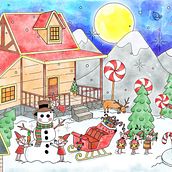  Christmas Illustration (Ilustração Natalina). Un projet de Illustration numérique, Dessin , et Dessin numérique de Rozangela Elias - 19.03.2025