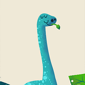 Dinosaur . Animație, Design de caractere, Grafică în mișcare, animație 2D și Animație de caractere de annamondrzejewska - 03.20.2025
