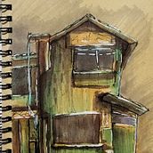 Japan building Ein Projekt aus dem Bereich Architektonische Illustration, Zeichnung, Illustration mit Tinte, Sketchbook und Skizzenentwurf von joshuaroldan - 21.03.2025