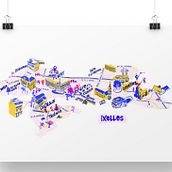 Ixelles . Drawing, Digital Illustration, Infographics, and Digital Painting project by Catherine De Brye - 03.21.2025