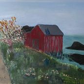 Landscapes of my mind. Traditional illustration, Painting, Acr, lic Painting, and Sketchbook project by IJda Smits - 03.21.2025