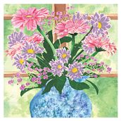 A Vase Full of Joy. Traditional illustration, Design, Painting, Watercolor Painting, Botanical Illustration, and Printing project by Ellie Stocks - 03.21.2025