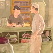 Manhã na Padaria. Digital Illustration project by Sofia Andrade - 03.22.2025