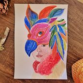 BIRD BOY. Traditional illustration, Fine Arts, and Watercolor Painting project by Paula Marra - 03.22.2025