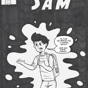 SAM (Portada alternativa). Comic, Ilustração tradicional e Ilustração com tinta projeto de Pablo Quintana - 23.03.2025