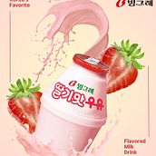 Korean milk Promotional Flyer. Graphic Design project by valentina_17rodriguez - 03.25.2025