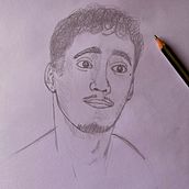 Auto retrato de mi mismo . Artistic Drawing, Drawing, Portrait Drawing, Sketchbook, and Sketching project by Luciano Azeglio - 03.26.2025