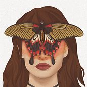 Under the wings of the butterfly. Un proyecto de Ilustración digital, Dibujo de Retrato y Dibujo de Esther Charro Rivera - 26.03.2025