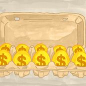 Editorial Illustration: Egg Prices. Drawing, Editorial Illustration, and Traditional illustration project by hazalbannach - 03.26.2025