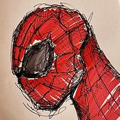 Homem Aranha. Sketching, Creativit, Drawing, Traditional illustration, and Sketchbook project by Philippe Parizi - 03.28.2025