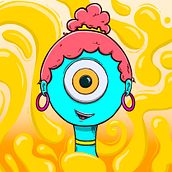 Monstereye. Digital Drawing, Traditional illustration, and Digital Illustration project by Ana Gnaedinger - 03.28.2025
