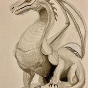 El dragón. Fine Arts, Traditional illustration, Drawing & Ink Illustration project by Rosa Fortes - 03.29.2025