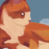 Gato descansando en las nubes. Drawing, Portrait Drawing, Digital Drawing, Traditional illustration, Digital Illustration, and Digital Painting project by a_pazzarellli - 03.30.2025