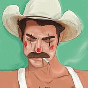 The cowboy. Digital Illustration, Drawing, Design, Character Design, Accessor, and Design project by Lucía - 03.30.2025