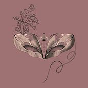 Máscara Veneziana_Design de Tatuagem com efeitos dourados. Un proyecto de Ilustración digital, Ilustración tradicional y Diseño de tatuajes de Andrea Tostes - 31.03.2025
