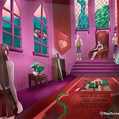 Concept Art: Visitando los aposentos de la domadora de dinosaurios. Concept Art, Traditional illustration, Digital Illustration, Video Games, Animation, Film, Video, TV, and Game Design project by Raul Yanquen Puerta - 03.31.2025