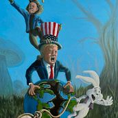 Donald In MagaLand. Un progetto di Pittura acrilica, Character design e Pittura di Yves Cote - 01.04.2025