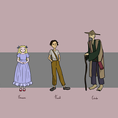 Line up. Animation, Character Design, and Traditional illustration project by Sophie Priadko - 04.02.2025