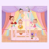 Tiny dancing flowers. Digital Illustration, Character Design, Stor, telling, Digital Drawing, Children's Illustration, Instagram, and Picturebook project by erica colombo - 04.02.2025