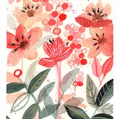 Composition florale. Un progetto di Illustrazione botanica, Illustrazione tradizionale, Pittura e Pittura ad acquerello di Denise DESENEPART - 03.04.2025