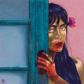 Umbral de lo desconocido . Un proyecto de Ilustración tradicional, Ilustración vectorial, Dibujo de Retrato e Ilustración digital de Adrian Yugo Palomo - 03.04.2025