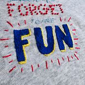 DON'T FORGET TO HAVE FUN. DIY, Embroider, H, Lettering, T, pograph, and Textile Design project by Laura Moretti - 04.04.2025