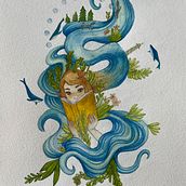 Dreamlike Illustration. Drawing, Traditional illustration, and Watercolor Painting project by KT Eva - 04.08.2025