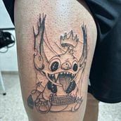 Stitch Tattoo. Tattoo Design project by vickygomezortiz18 - 04.08.2025
