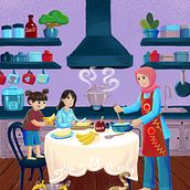 Delicious Banana Cake. Character Design, Digital Illustration, Children's Illustration, and Editorial Illustration project by Andi Supriyono - 04.09.2025