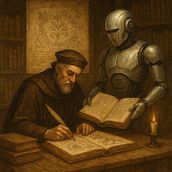¡Entre códices antiguos y algoritmos modernos!. Un progetto di Business, Consulenza creativa, Gestione progetti di design, Management, produttività, Intelligenza Artificiale e ChatGPT di Daniel Sandoval Cipriani - 10.04.2025