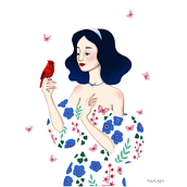Once upon a time. Digital Illustration, Drawing, Character Design, Fashion Design, and Pattern Design project by sara_maris - 04.11.2025
