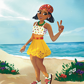 Golden Hour Girl by art.mandi. Digital Drawing, Digital Illustration, and Traditional illustration project by Amanda Branco Vaz de Oliveira - 04.12.2025