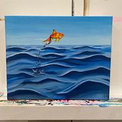 The BIG Splash . Een project van Schilderij van Cheryl Randall - 13.04.2025
