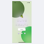 Olive Health Splash Pages. Un proyecto de UX / UI de Kyla DeSanto - 14.04.2025