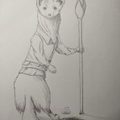 Mago Ermellino. Character Design, Children's Illustration, Drawing, and Pencil Drawing project by saraforlani83 - 04.15.2025